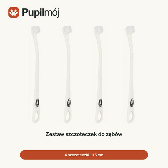 Szczoteczki do zębów dla psa i kota, 4 sztuki