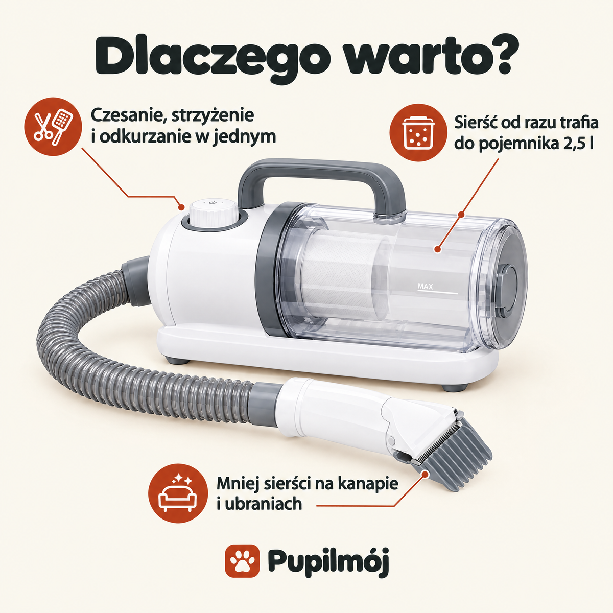 Dlaczego warto: czesanie, strzyżenie i odkurzanie w jednym