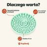 Dlaczego warto: spowalnia jedzenie, na smakołyki, średnica 15 cm