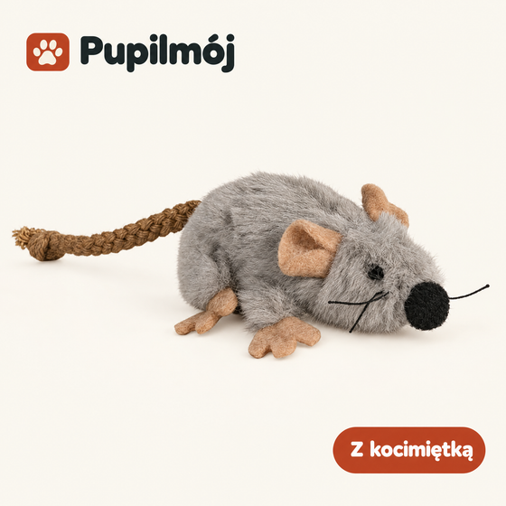 Mysz pluszowa z kocimiętką 7 cm