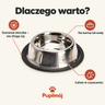 Dlaczego warto: gumowa otoczka, na karmę lub wodę, łatwa w czyszczeniu