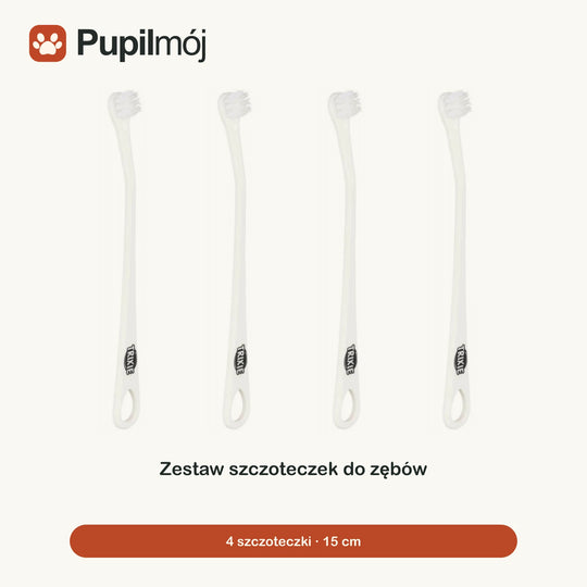 Szczoteczki do zębów dla psa i kota, 4 sztuki